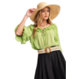 Chiffon Ruffle Top in Pear Green