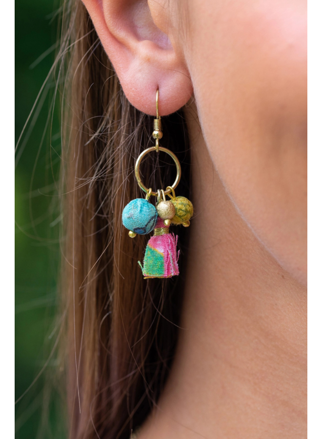Aasha Bead & Tassel Earrings