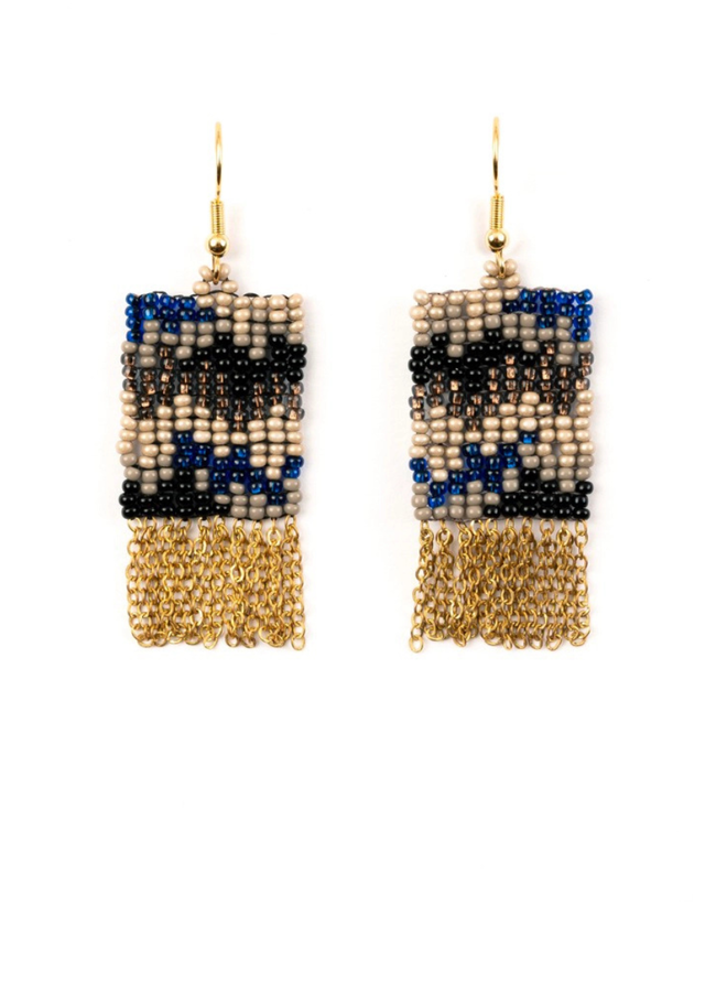 Rhythm Fringe Earrings In Midnight