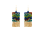Rhythm Fringe Earrings in Peacock