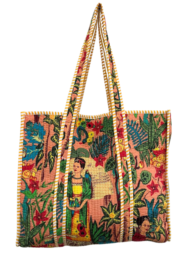 Frida Tote Bag in Peachy