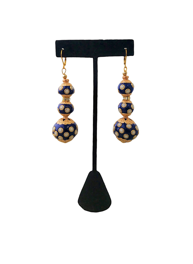 Blue Lampwork Earrings