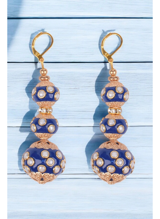 Blue Lampwork Earrings