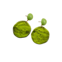 Green Resin Circle Earrings
