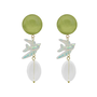 Green Dove Earrings
