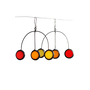 Triple Color Circle Earrings