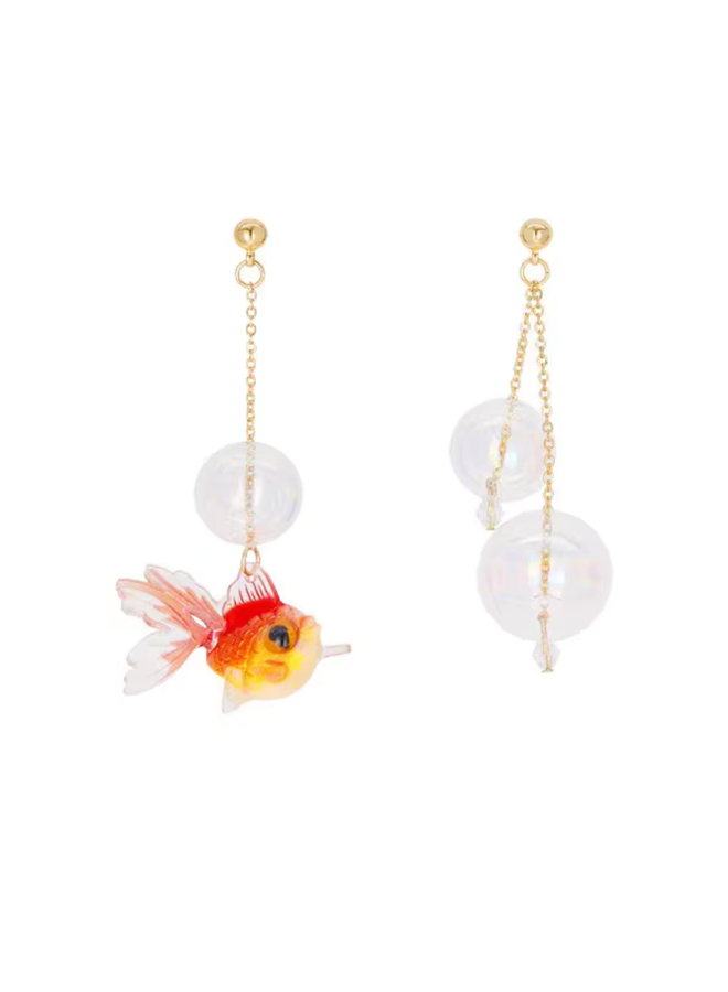 Bubble Goldfish Earrings