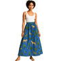 Leopard Maxi Skirt In Blue