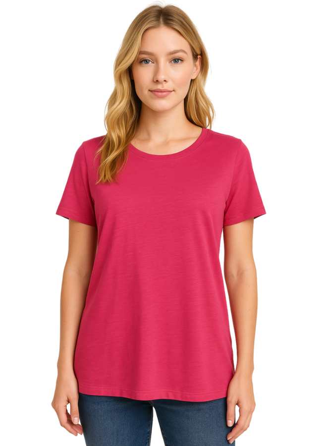 Renuar Button Sleeve Tee in More Colors