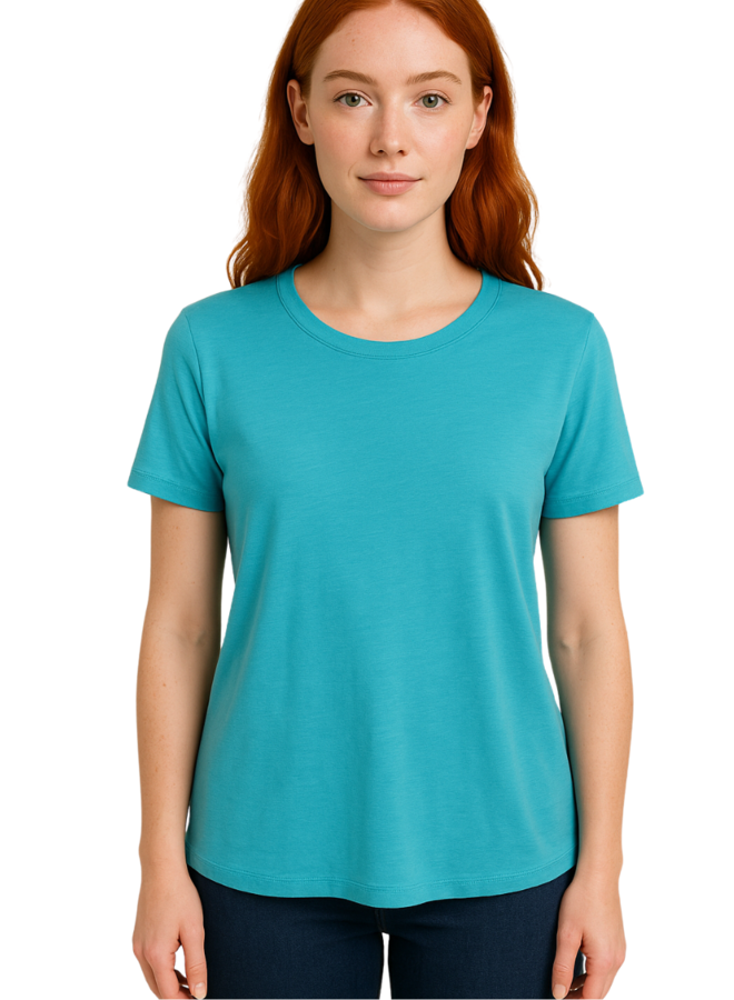 Renuar Button Sleeve Tee in More Colors