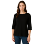 Renuar 3/4 Sleeve Tee in Black
