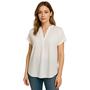 Renuar Essential Short Sleeve Top In White