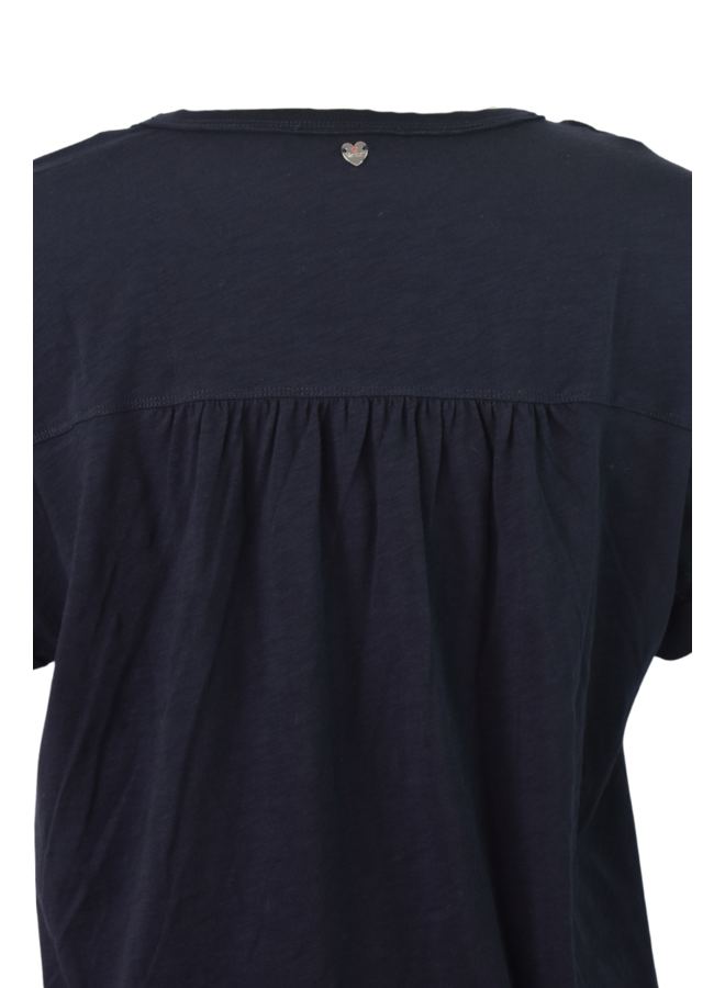 Renuar Drop Sleeve Tee In New Midnight