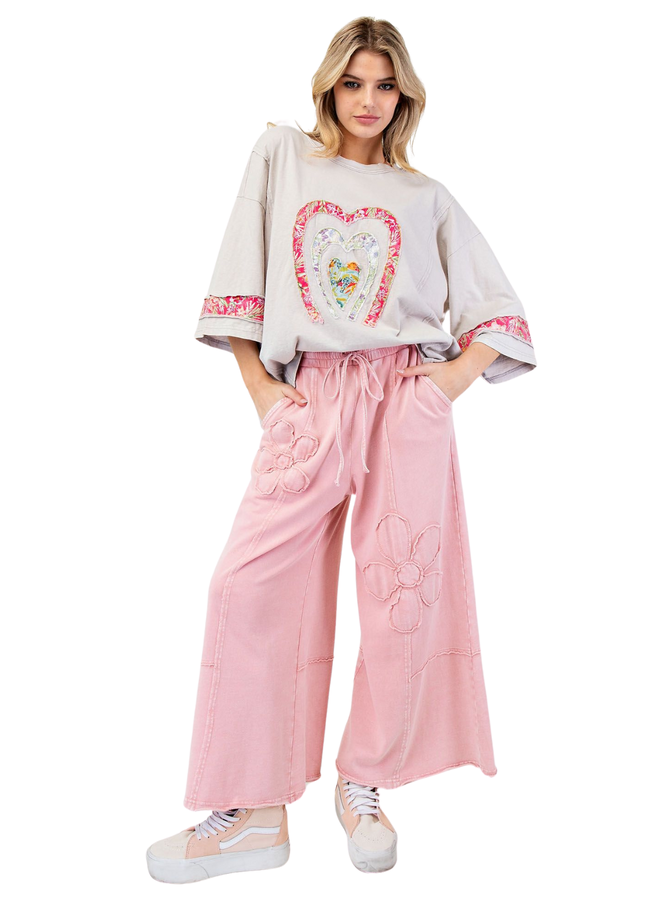 Flower Patch Knit Pants