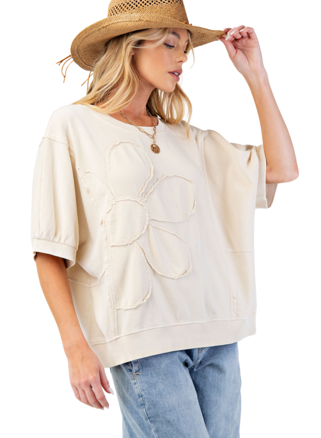 Flower Patch Knit Pullover