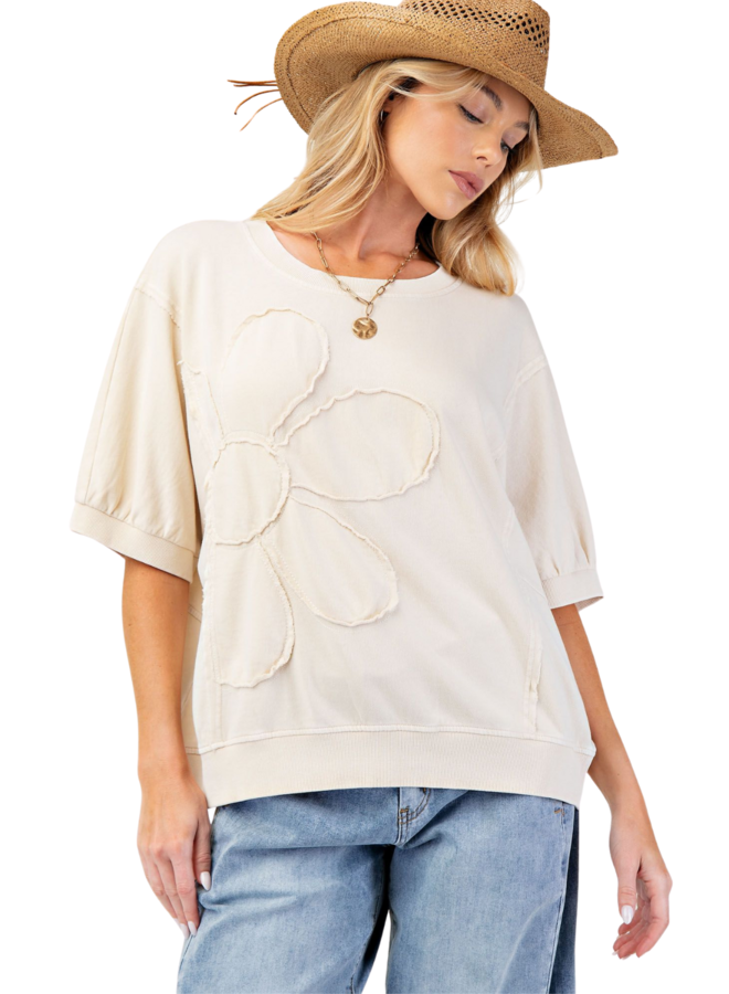 Flower Patch Knit Pullover