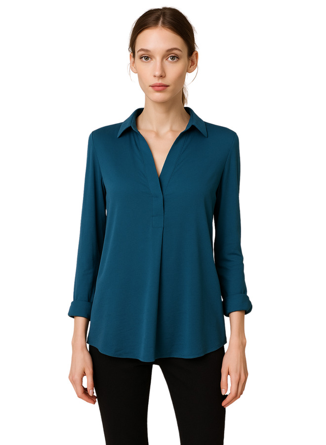 Renuar Easy Shirt In Teal