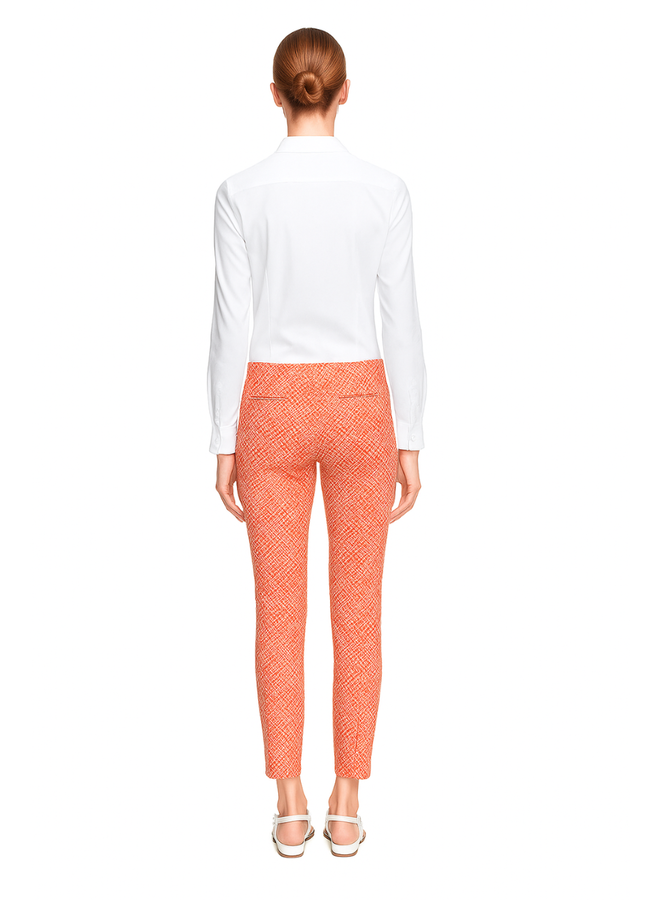 Renuar Comfort Pant In Corally Print