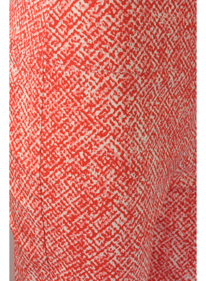 Renuar Comfort Pant In Corally Print