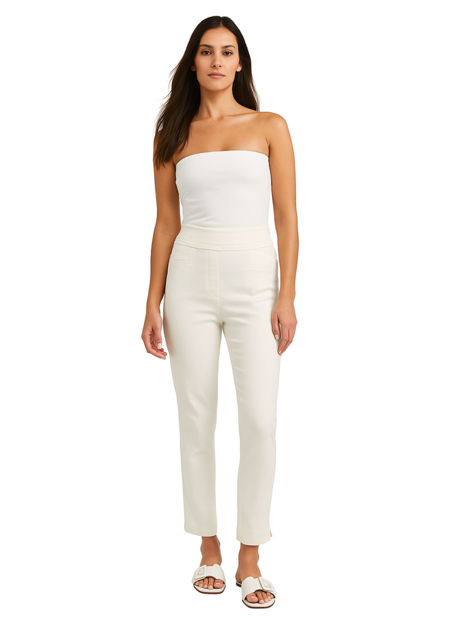 Renuar Ankle Pants In White Denim