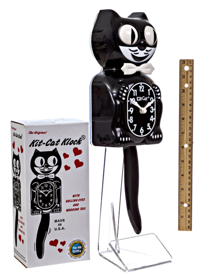 Classic Black Kit Cat Klock