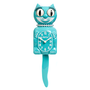 Turquoise Blue Lady Kit-Cat Klock