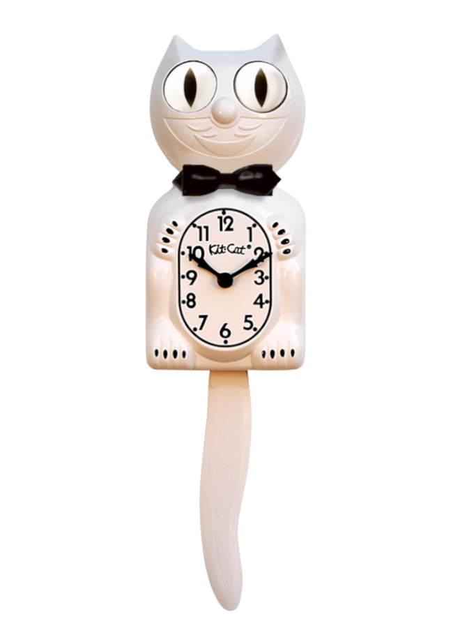 White Kit Cat Klock