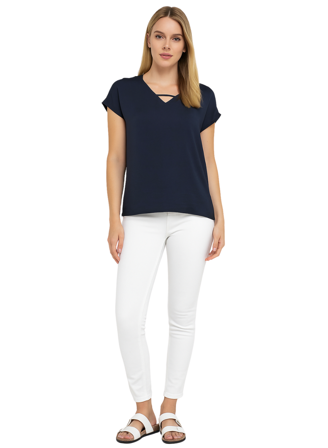 Renuar Soft Double Front Top In New Midnight