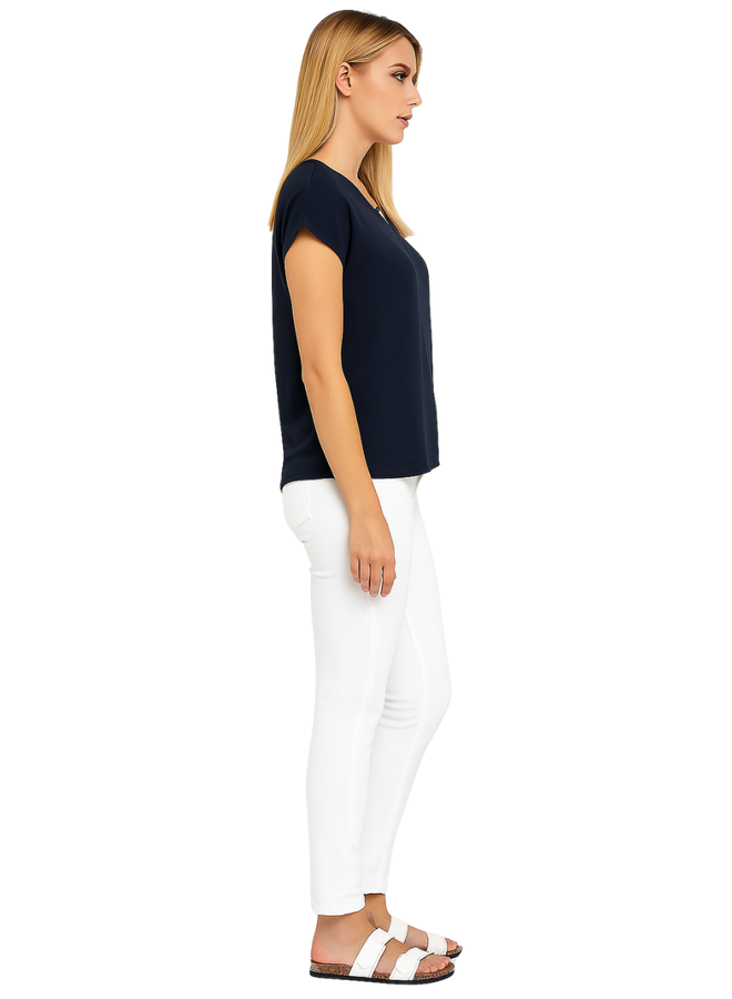 Renuar Soft Double Front Top In New Midnight