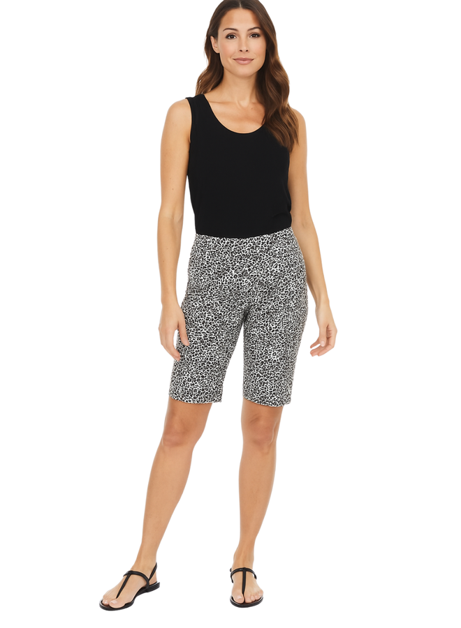 Renuar Bermuda In Black Combo Print