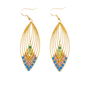 Swooping Oval Earrings In Multi