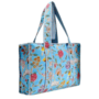 Large Wildflower Tote Bag in Light Blue