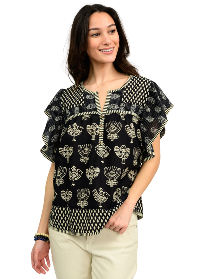Ivy Jane Patched Patterns Top