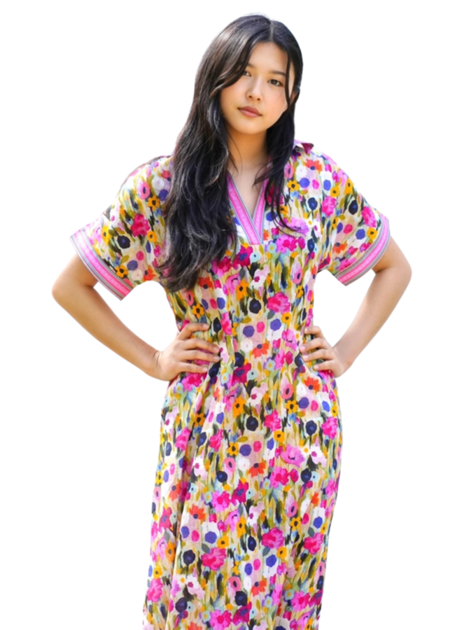 Tallulah Floral Print Dress in Pink