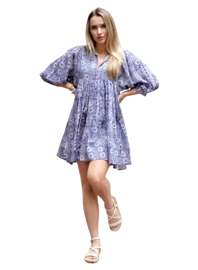 Raya Mini Dress in Grey