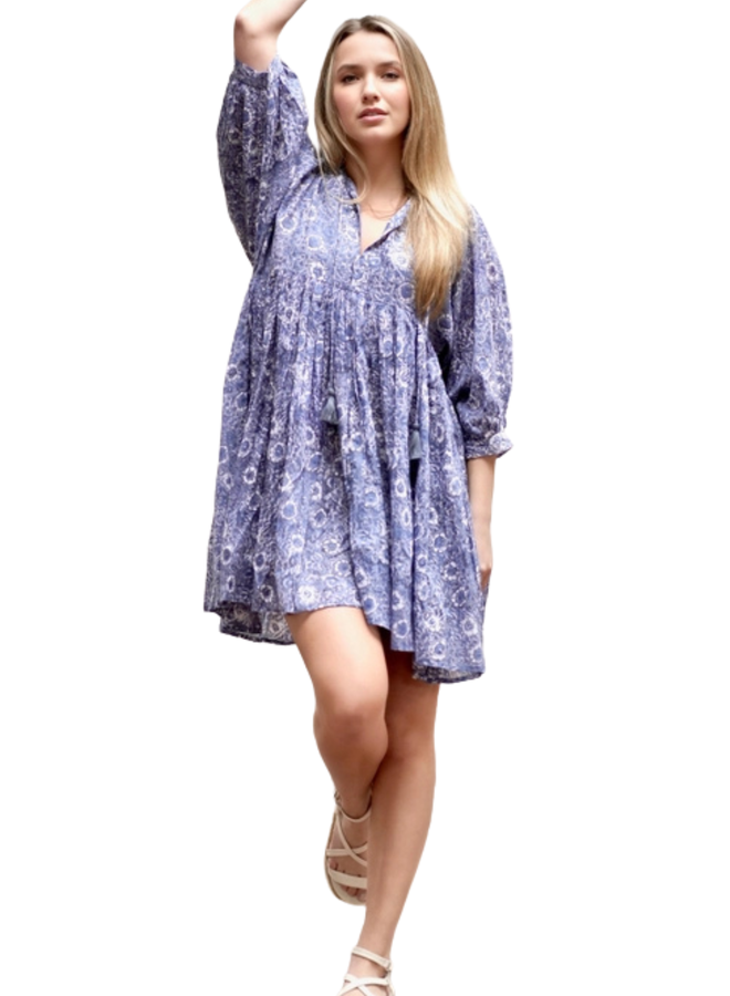 Raya Mini Dress in Grey