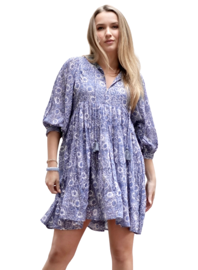 Raya Mini Dress in Grey