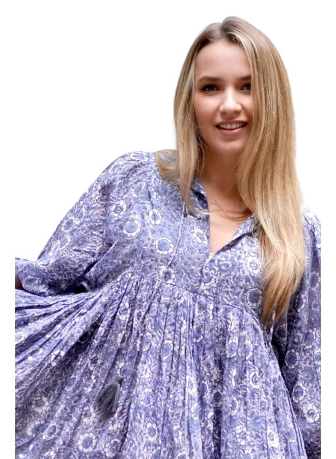 Raya Mini Dress in Grey