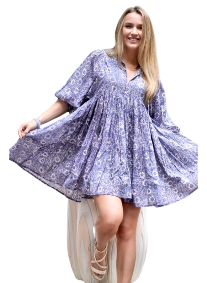 Raya Mini Dress in Grey