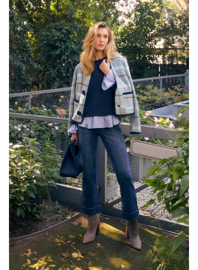 French Dressing Pull-on Button Ankle Jean