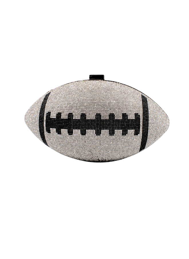 Jewel Encrusted Silver Football Purse
