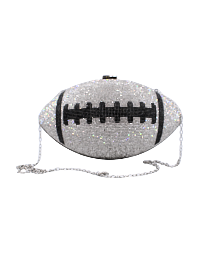 Jewel Encrusted Silver Football Purse