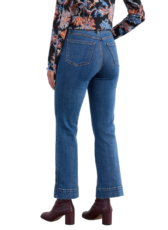 French Dressing Pull-on Button Ankle Jean