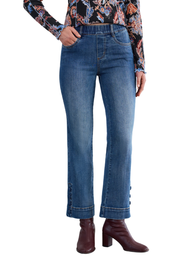 French Dressing Pull-on Button Ankle Jean