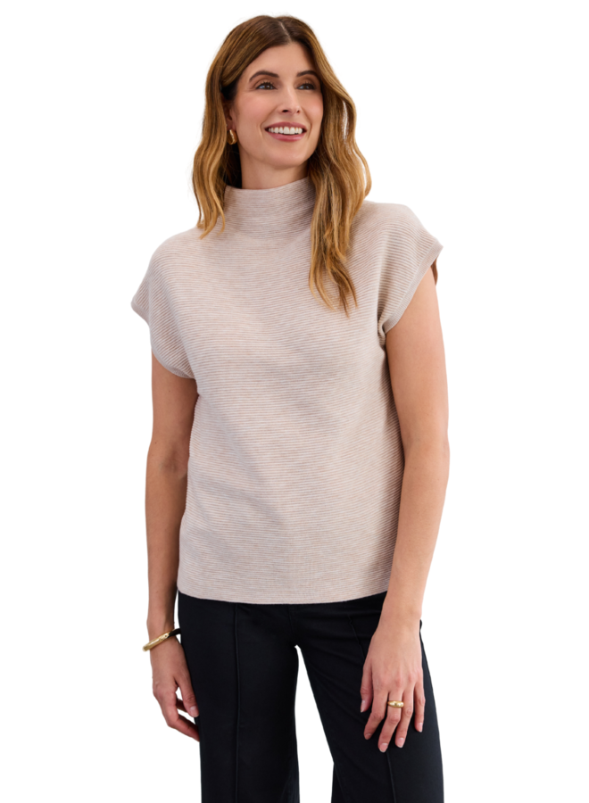 French Dressing Ottoman Sweater Vest in Oat