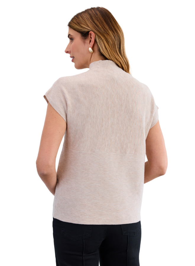 French Dressing Ottoman Sweater Vest in Oat