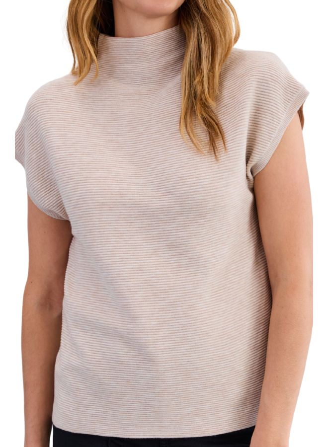 French Dressing Ottoman Sweater Vest in Oat