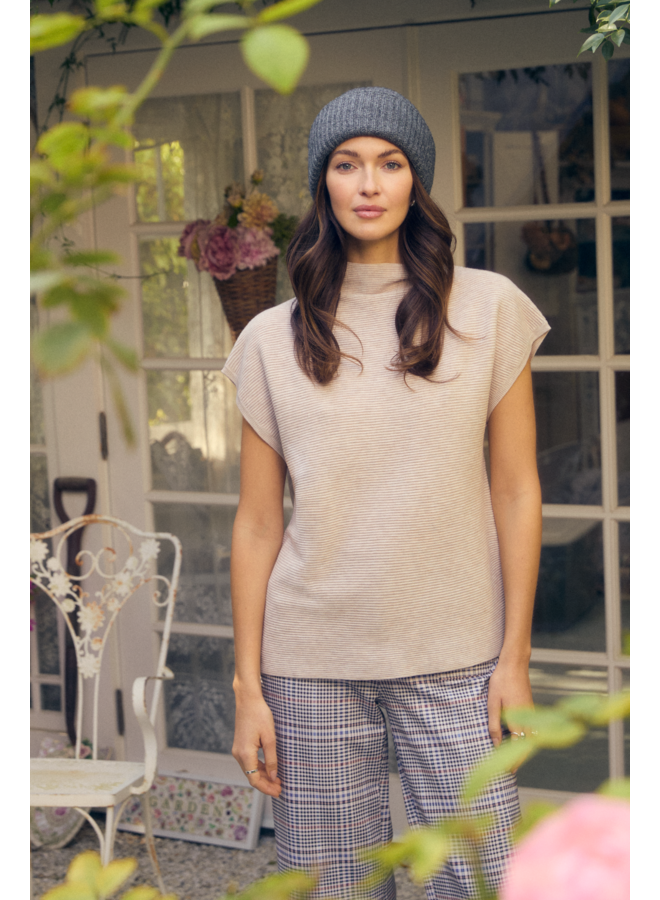 French Dressing Ottoman Sweater Vest in Oat