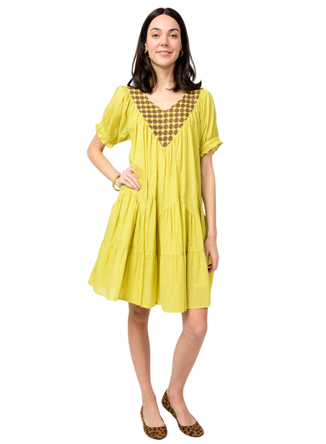 Uncle Frank Daisy Filled Yoke Dress