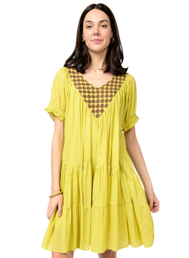 Uncle Frank Daisy Filled Yoke Dress